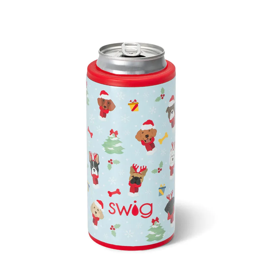 Swig Santa Paws Skinny Can Cooler 12oz