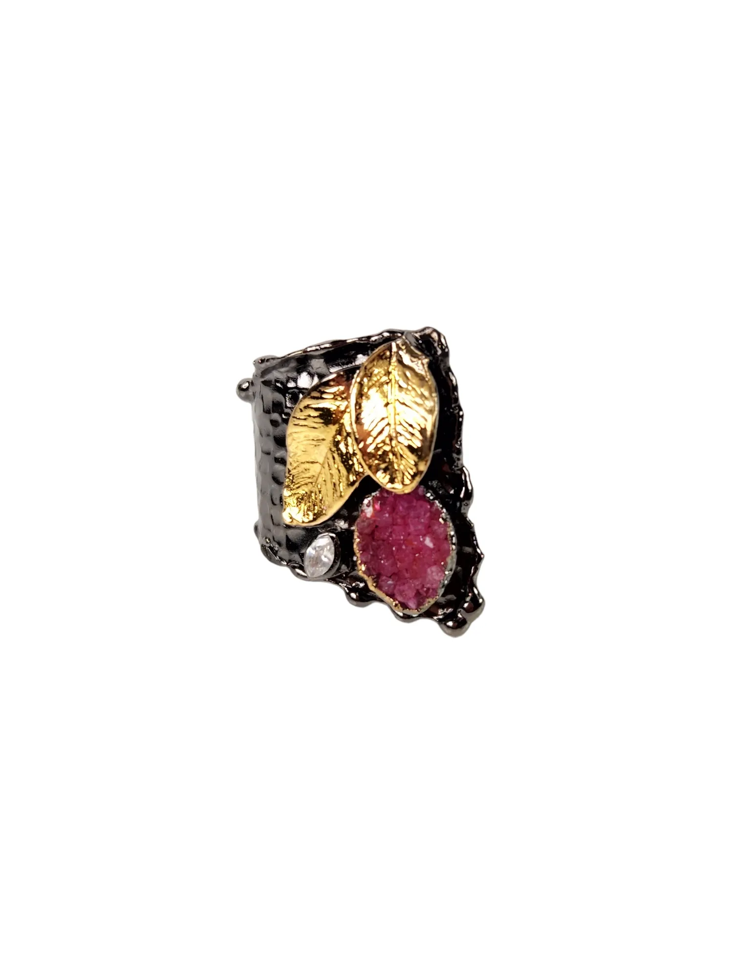 The Becky Wearable Art Druzy Cuff Ring Collection