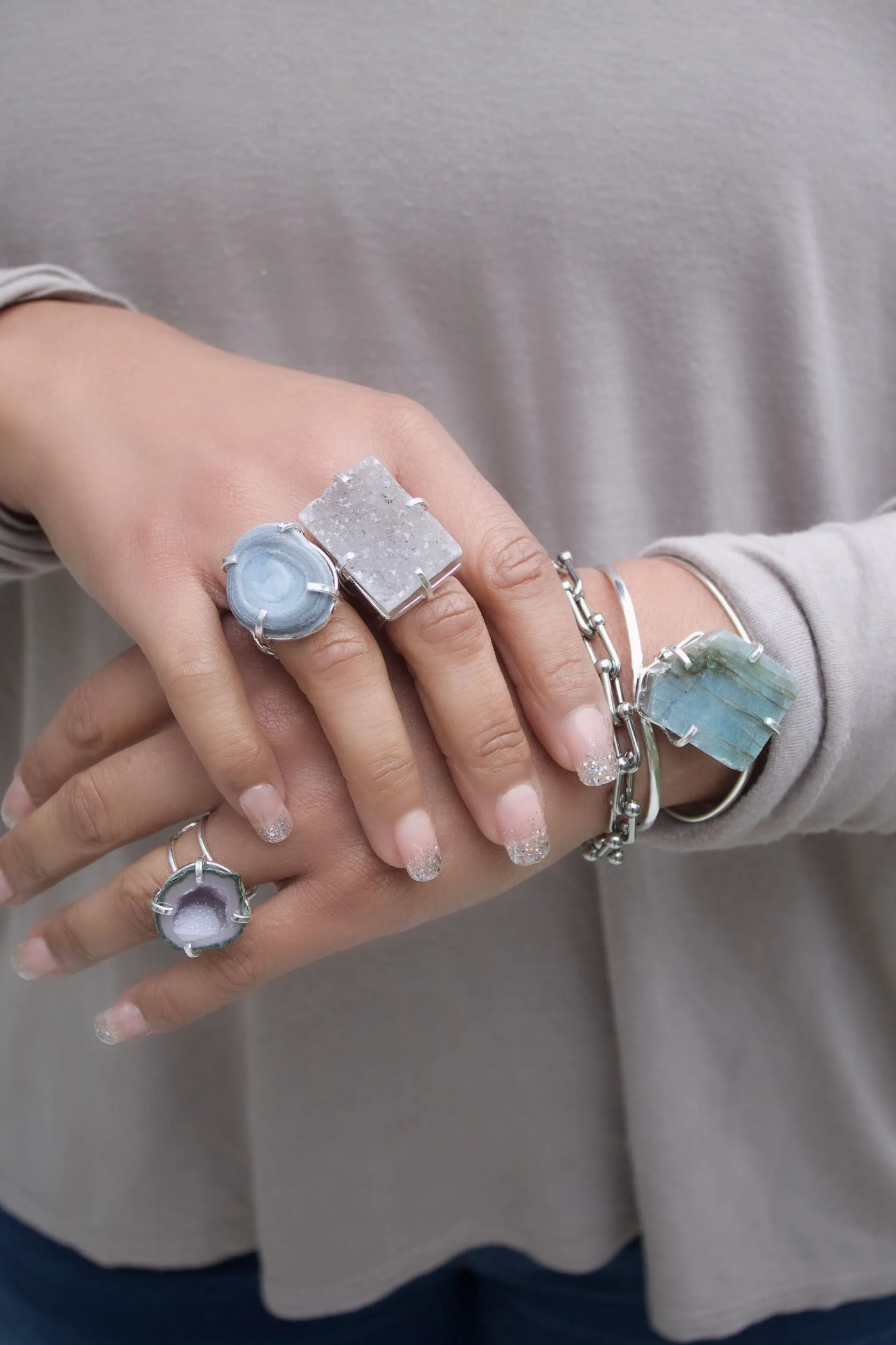 The Charline Labradorite Cuff Collection