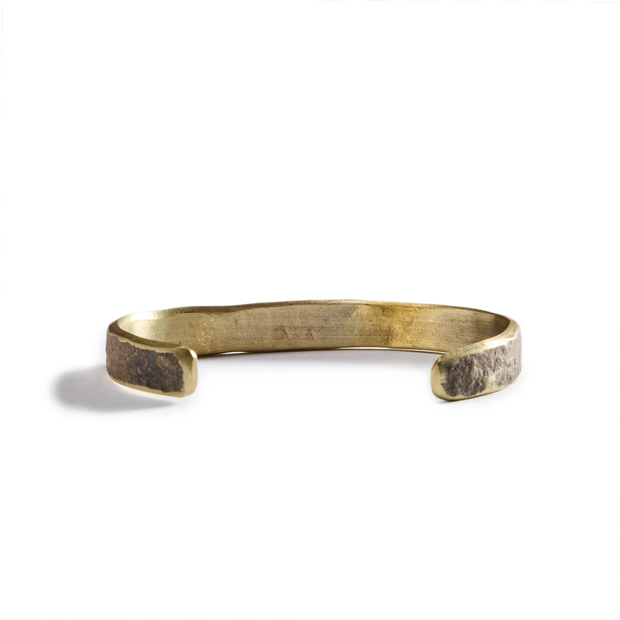 The Hammered Cuff in Brass