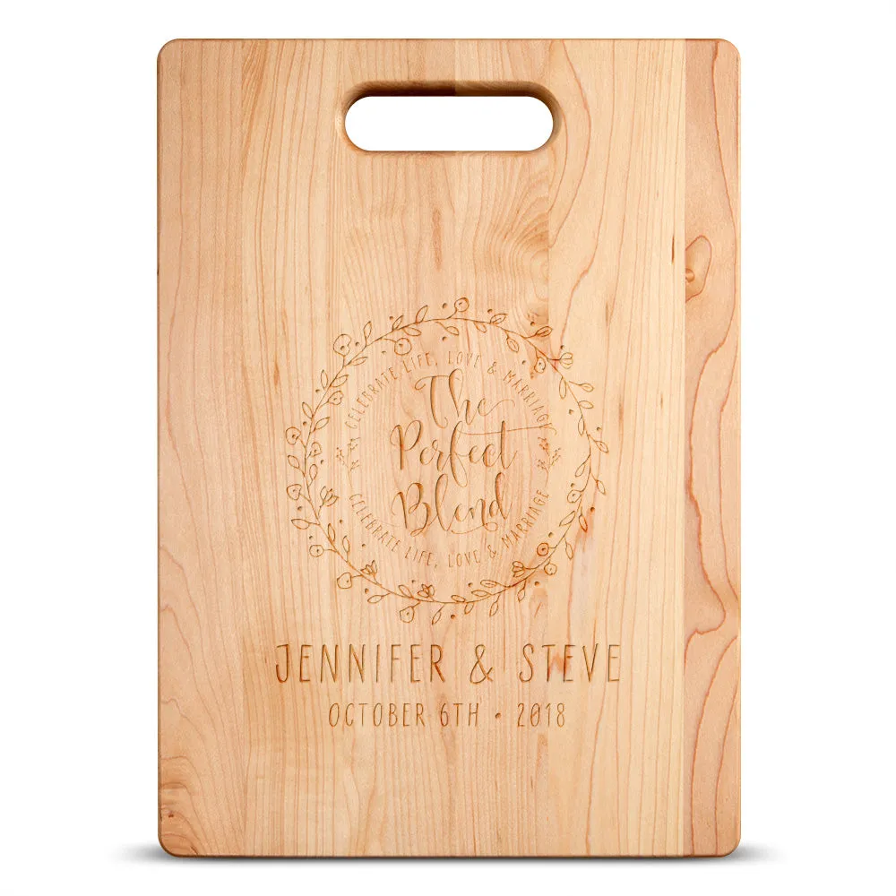 The Perfect Blend Personalized Maple Cutting Board