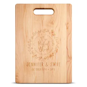 The Perfect Blend Personalized Maple Cutting Board