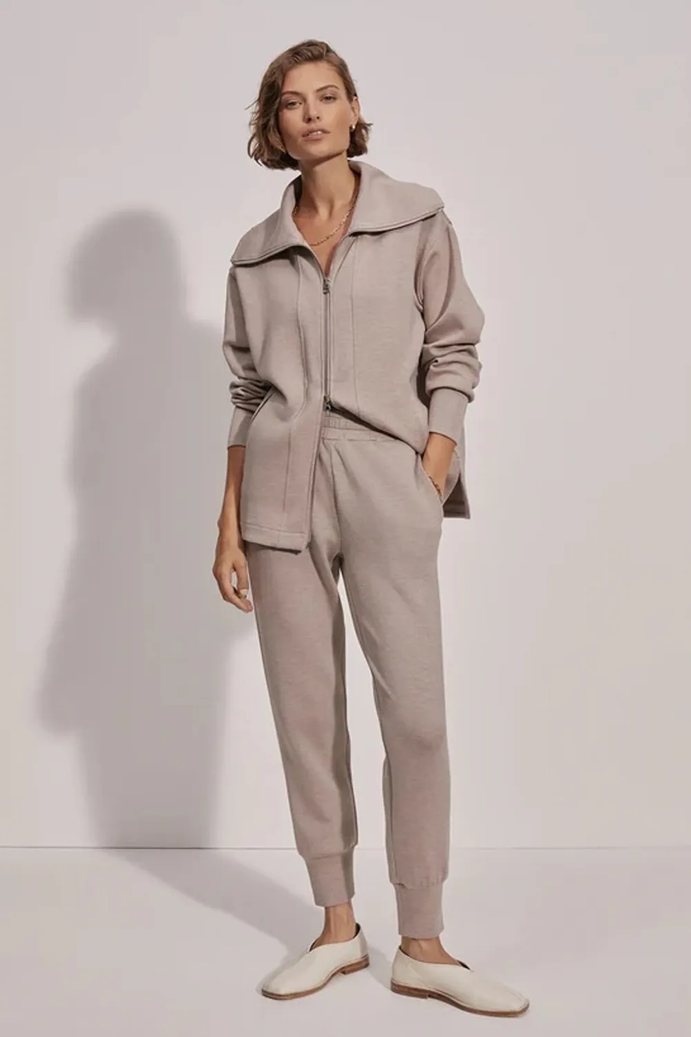 The Slim Cuff Pant 27.5 In Taupe Marl