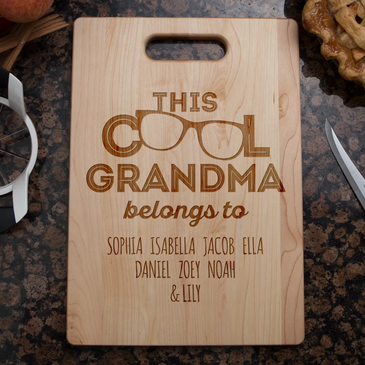 This Cool Grandma Belongs To Personalized Cutting Board