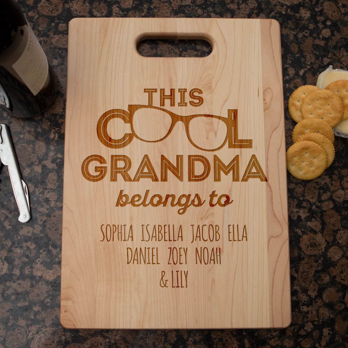 This Cool Grandma Belongs To Personalized Cutting Board