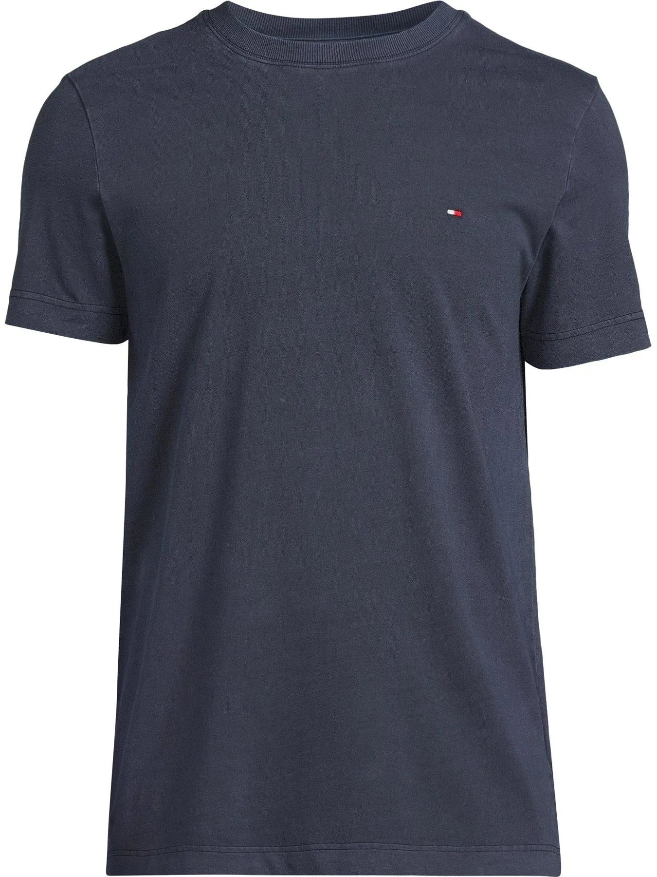 Tommy Hilfiger Garment Dye Chest Flag T-Shirt - Navy