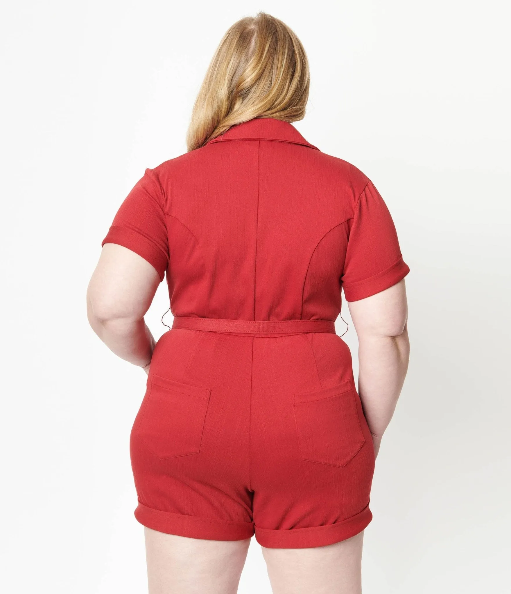 Unique Vintage Plus Size Red Patsy Romper