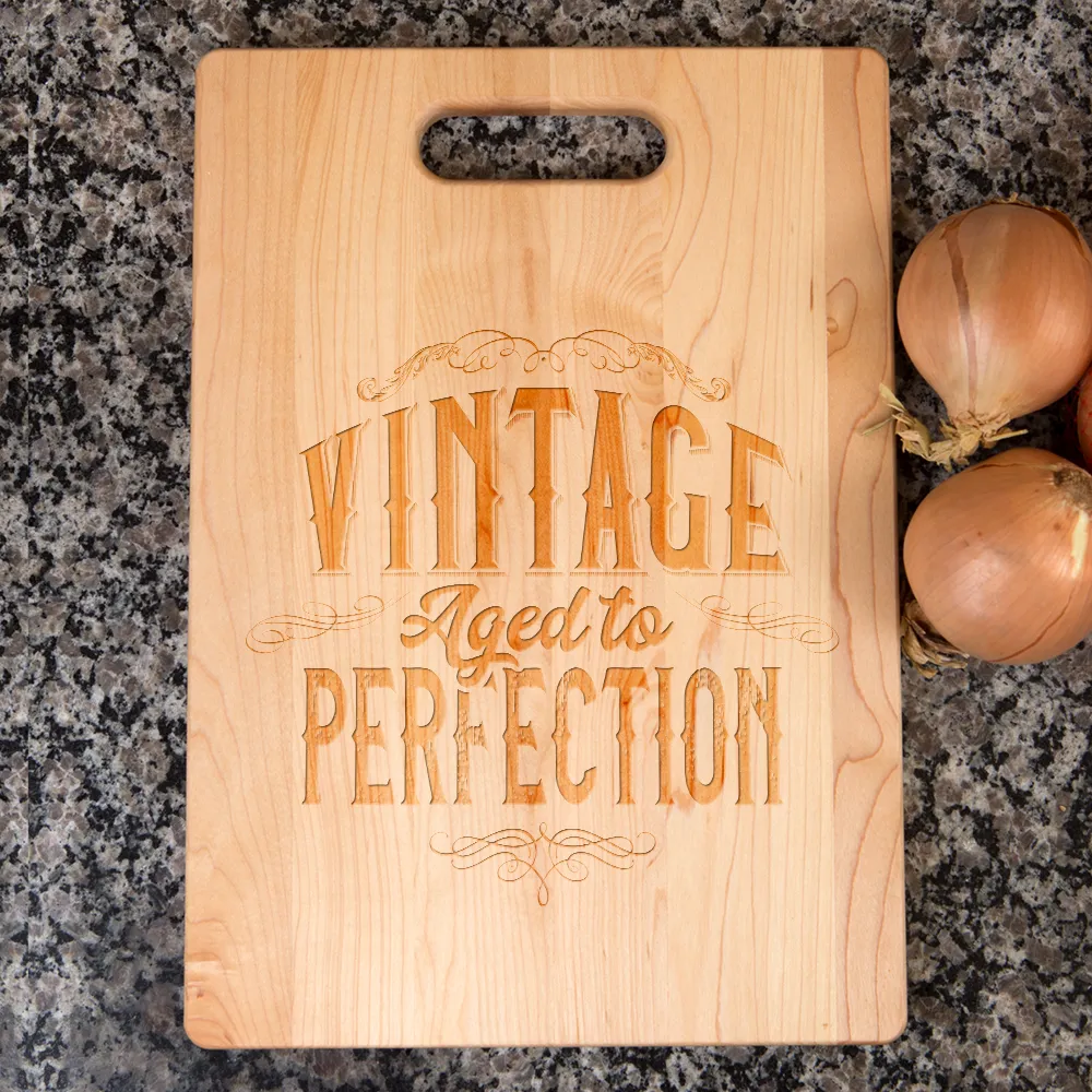 Vintage Aged to Perfection Maple Cutting Board