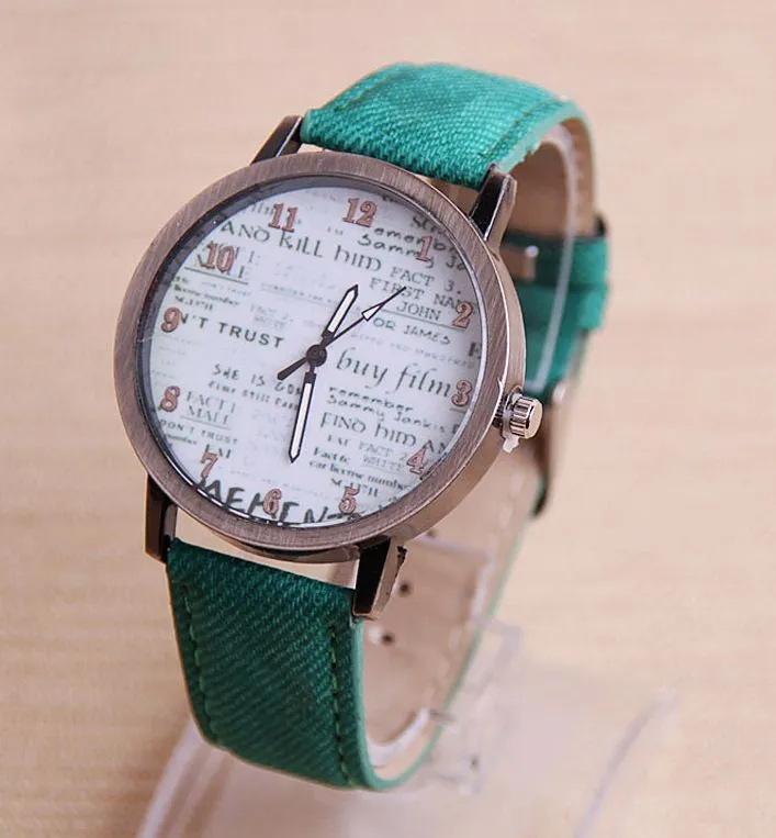 Watch spaper Design PU Leather Watch Women Men Quartz Hour Women Dress WristWatch