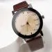 Watch Women Dress Clock Leisure Letters Pattern PU Leather Band Relogio Feminino