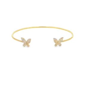 WD1287 Butterfly Open Cuff Bracelet