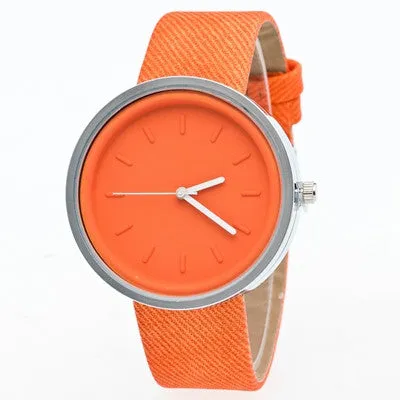 Women Dress Watch Simple Clock Relogio Feminino Pointer PU Leather Band Quartz Wrist Watch