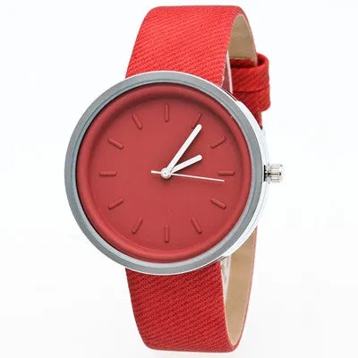 Women Dress Watch Simple Clock Relogio Feminino Pointer PU Leather Band Quartz Wrist Watch