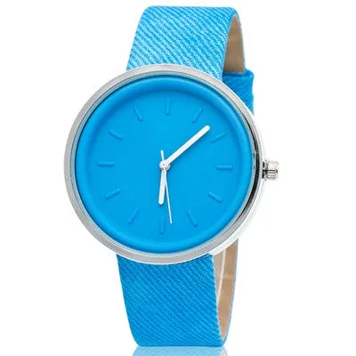 Women Dress Watch Simple Clock Relogio Feminino Pointer PU Leather Band Quartz Wrist Watch