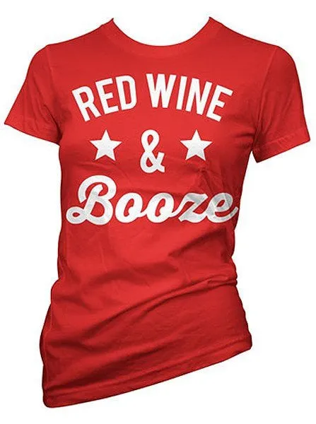 Women's Red Wine & Booze Tee